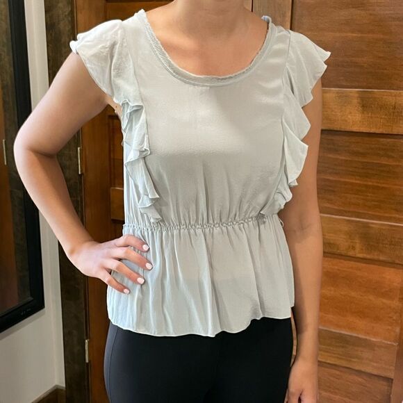 Banana Republic Sleeveless Side Ruffle Top Blouse - Picture 9 of 11
